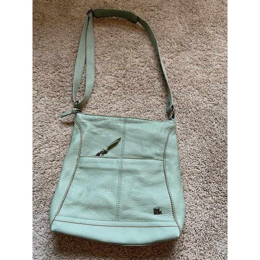 The Sak Lucia Leather Crossbody Coastal Honey Dew Mint Green Y2K S8A